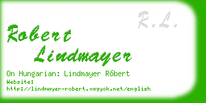 robert lindmayer business card